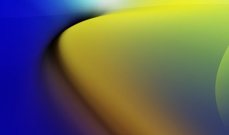 abstract background with smooth lines in blue, yellow and green colorsの写真素材