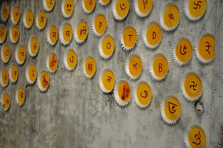 Coffee cupcake on the wall in a coffee shop.
