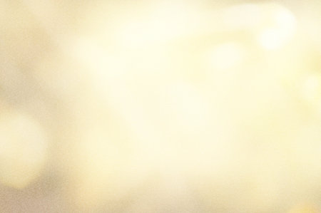 blurred light on yellow background, abstract blurred background with bokehの写真素材