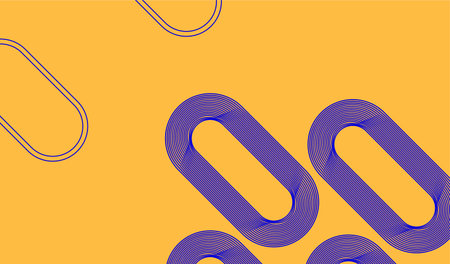 Seamless pattern with paper clips. Vector illustration in flat style