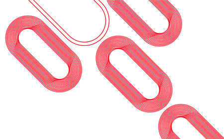 Abstract red lines on white background. Vector illustration for your design.