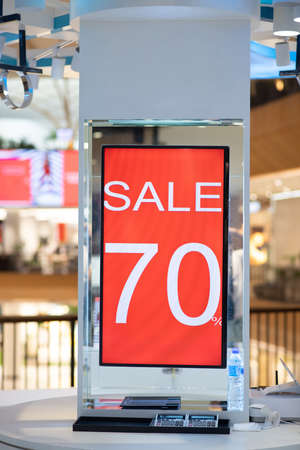 Shopping in the mall with big discounts.の写真素材