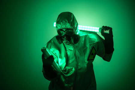 Fight against biological catastrophe. Radiation and chemical poisoningの写真素材