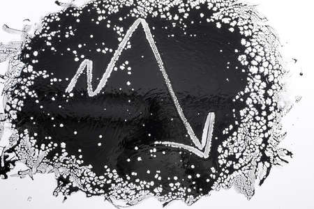 Falling oil prices. World financial crisis concept