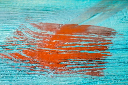 Blue wooden boards with brown strokes. Wood texture.の写真素材