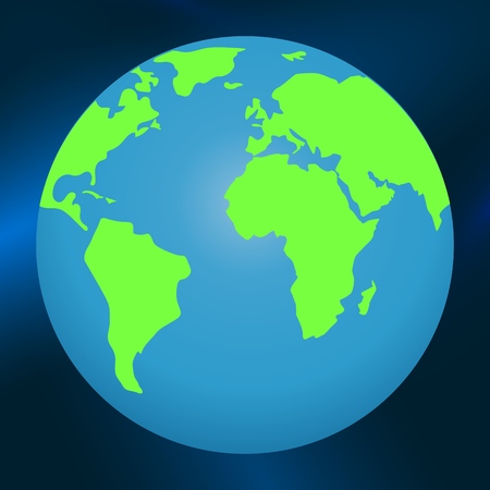 Planet Earth in space on a blue background. Vector illustrationのイラスト素材