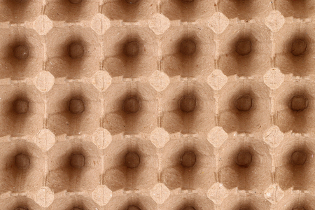 Texture cardboard egg. Top view of egg shell packaging. Empty packaging of egg. Texture and...