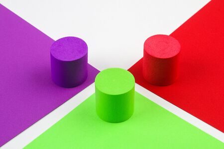 Colored paper in geometric. Bright color paper texture background. Trend colors, geometric paper...