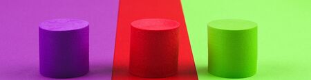 Colored paper in geometric. Bright color paper texture background. Trend colors, geometric paper...