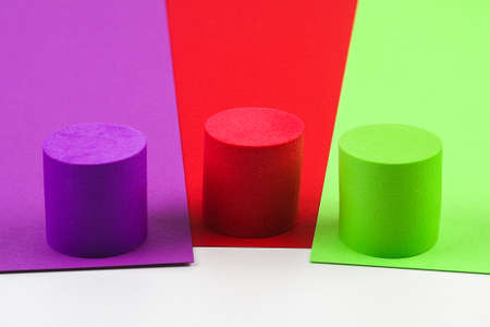 Colored paper in geometric. Bright color paper texture background. Trend colors, geometric paper...