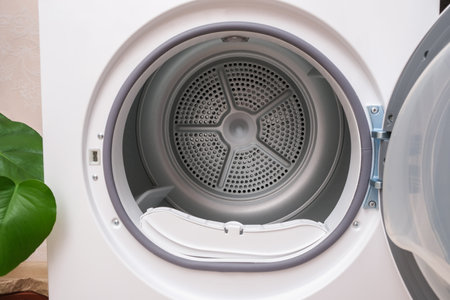 Drying machine in the house for drying linen, clothes, bed linen. Dryer.の写真素材