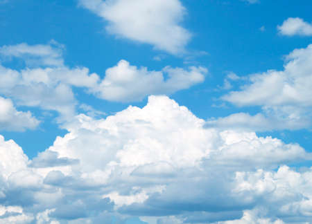 The vast blue sky and clouds skyの写真素材