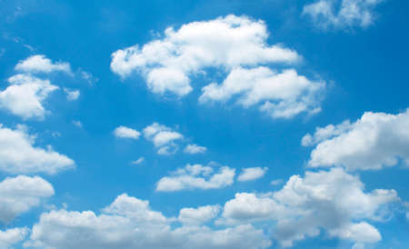 The vast blue sky and clouds skyの写真素材