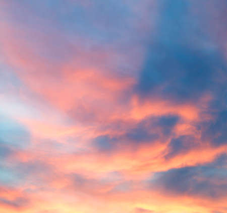 Red sky at sunset.