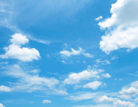 The vast blue sky and clouds skyの写真素材