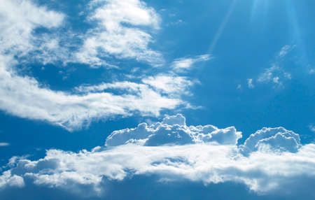 The vast blue sky and clouds sky