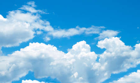 The vast blue sky and clouds skyの写真素材