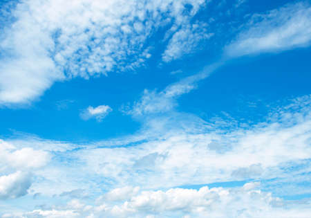 The vast blue sky and clouds skyの写真素材