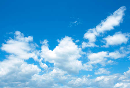 The vast blue sky and clouds skyの写真素材
