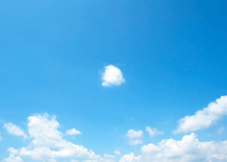 The vast blue sky and clouds skyの写真素材