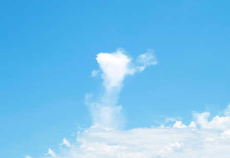 The vast blue sky and clouds skyの写真素材