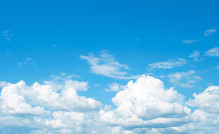 The vast blue sky and clouds skyの写真素材