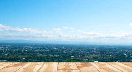A scenic blue sky central capital, big city, Chiang Mai, Thailand.の写真素材