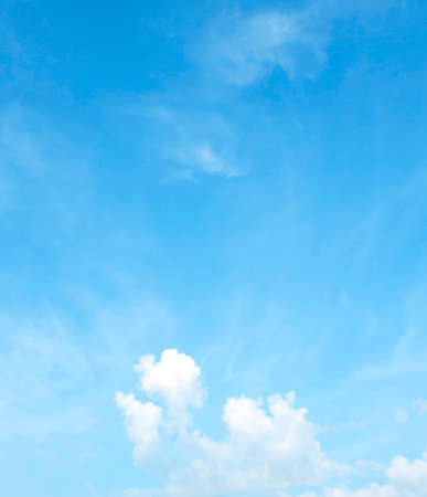 The vast blue sky and clouds skyの写真素材