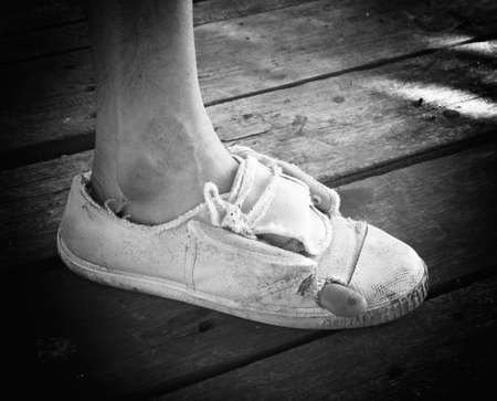 People of old shoes