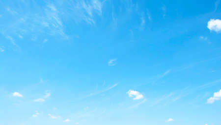 The vast blue sky and clouds skyの写真素材