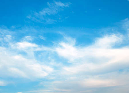 The vast blue sky and clouds skyの写真素材