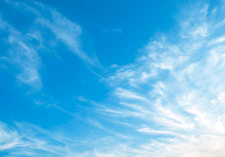 The vast blue sky and clouds skyの写真素材