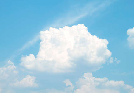 The vast blue sky and clouds skyの写真素材