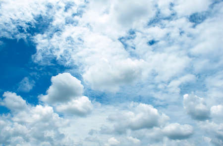 The vast blue sky and clouds skyの写真素材