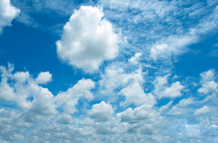 The vast blue sky and clouds