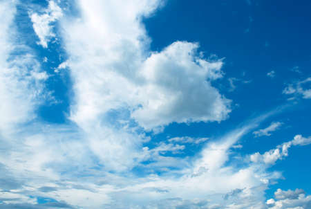The vast blue sky and clouds skyの写真素材