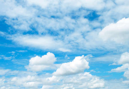 The vast blue sky and clouds skyの写真素材