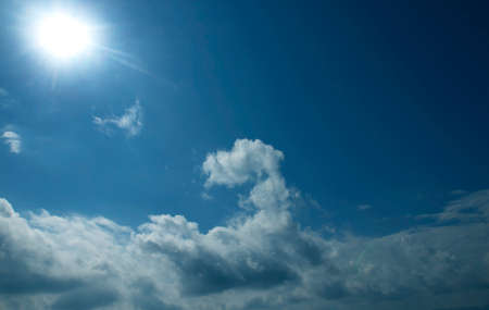 The vast blue sky and clouds sky,sunの写真素材