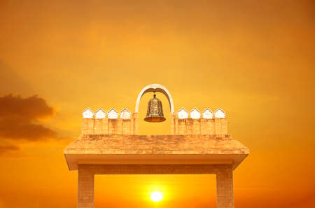 Bell Temple, Sunrise Morning, skyの写真素材