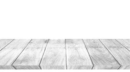 Wood floor on white backgroundの写真素材