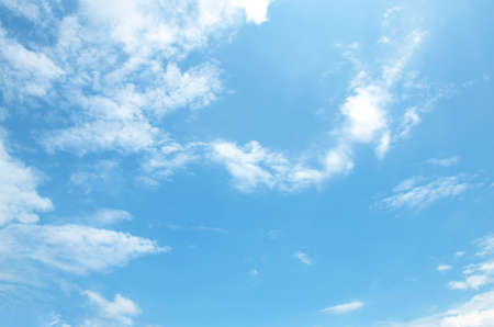 The vast blue sky and clouds skyの写真素材