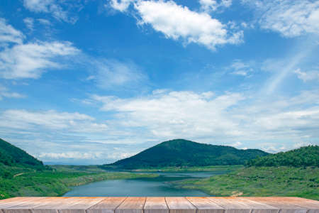 sky wood river Water canal Landscapeの写真素材