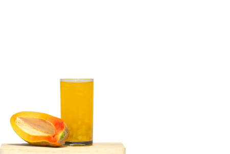 Ripe papaya juiceの写真素材