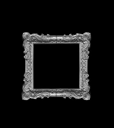 frame isolated on black backgroundの写真素材