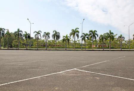 Parking lot backgroundの写真素材