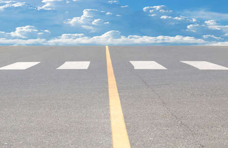 Road and skyの写真素材