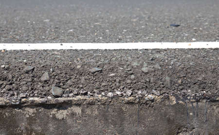 asphalt road,closeupの写真素材