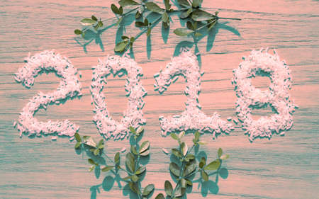 2018 abstract backgroundの写真素材