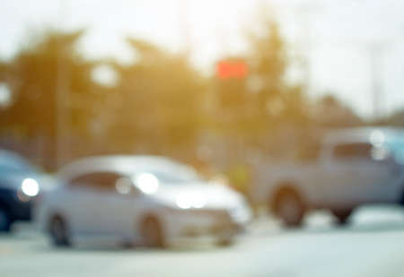 Road traffic on the road, the background blurredの写真素材