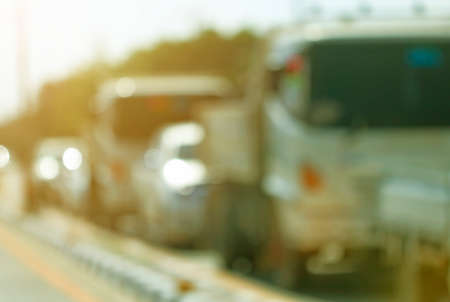 Traffic background Truck transport Photo blurredの写真素材